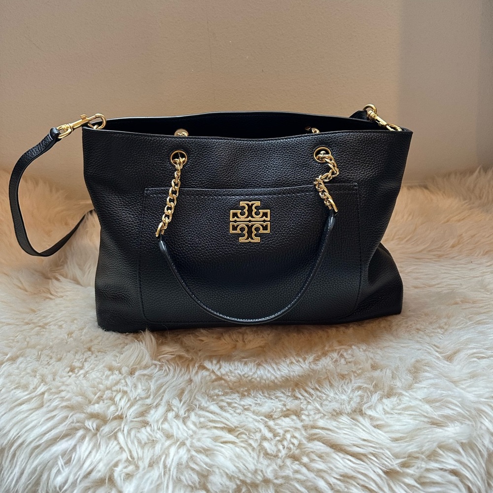 Tory Burch Britten Leather Satchel Bag